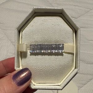 Swarovski crystal 5 stone multi finger ring Women's Ring size 50 (5.5 almost)